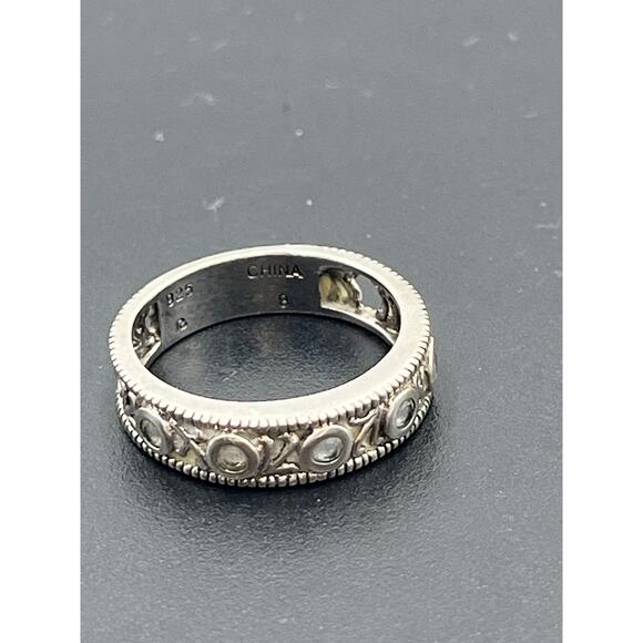 Ross Simon 925 Designer Signed Blue Topaz Sterling Silver Band Ring Sz 8.5 - Picture 12 of 15